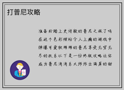 打普尼攻略